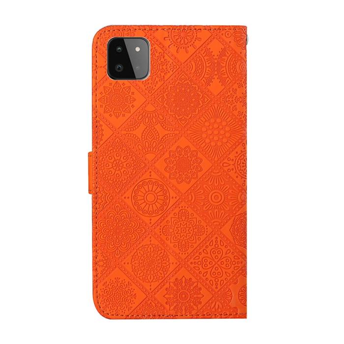 A-One Brand - Ethnic Design Plånboksfodral Galaxy A22 5G - Orange