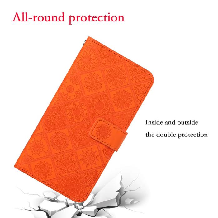 A-One Brand - Ethnic Design Plånboksfodral Galaxy A22 5G - Orange