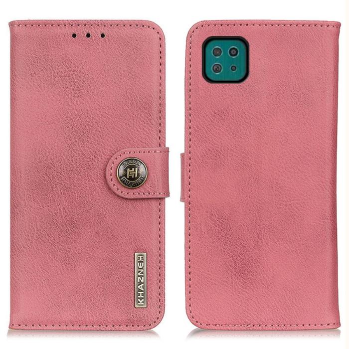 KHAZNEH - KHAZNEH Plånboksfodral Galaxy A22 5G - Rosa