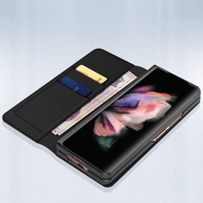 A-One Brand - Äkta Läder plånboksfodral Samsung Galaxy Z Fold 3 - Brun