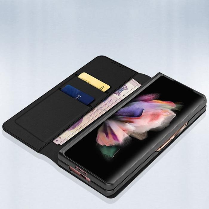 A-One Brand - Carbon Fiber Plånboksfodral Samsung Galaxy Z Fold 3 - Brun