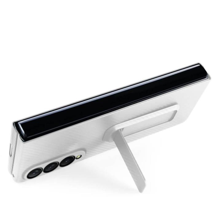 OEM - Carbon Fiber Mobilskal till Samsung Galaxy Z Fold 3 - Vit