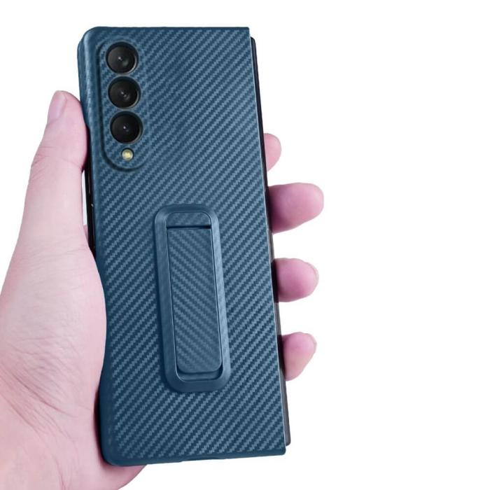 OEM - Carbon FIber Mobilskal till Samsung Galaxy Z Fold 3 - Grön