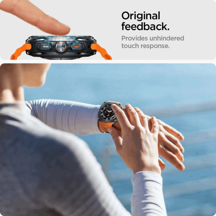 Spigen - [2-Pack] Spigen Galaxy Watch Ultra (47mm) Härdat glas Skärmskydd EZ Fit