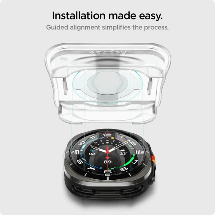 Spigen - [2-Pack] Spigen Galaxy Watch Ultra (47mm) Härdat glas Skärmskydd EZ Fit