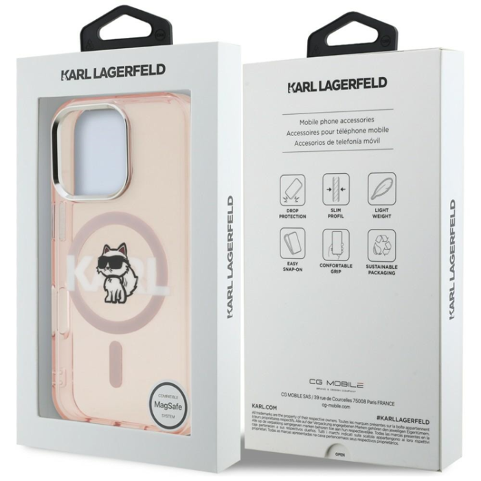 KARL LAGERFELD - KARL LAGERFELD Mobilskal För iPhone 16 Pro MagSafe IML Choupette Sketch