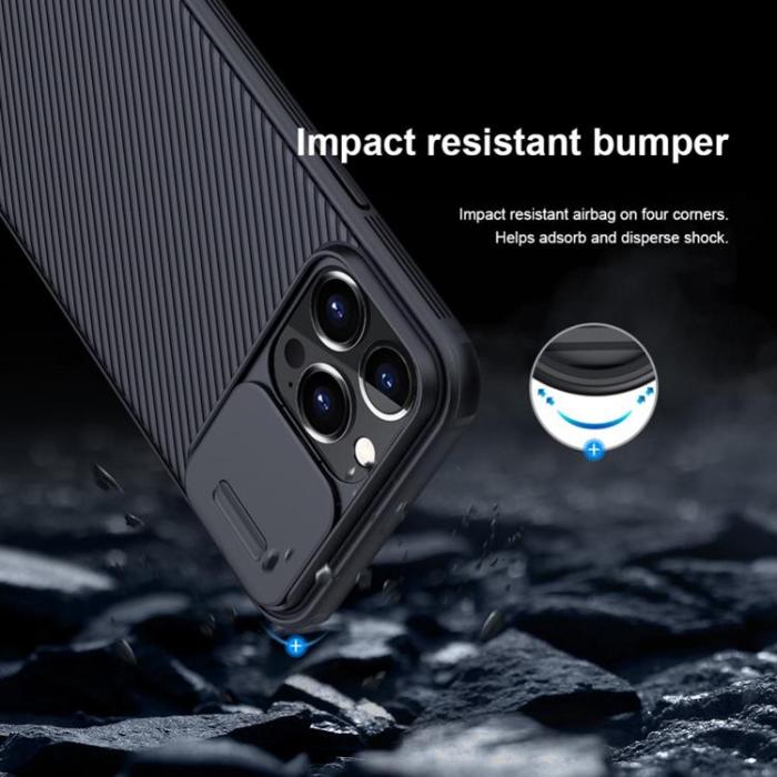 Nillkin - Nillkin iPhone 14 Pro Skal Camshield Pro - Grön
