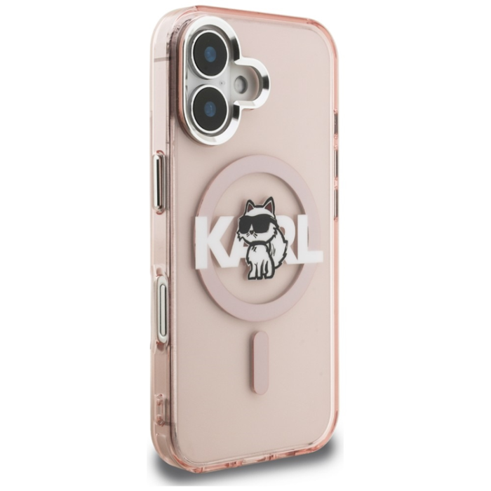 KARL LAGERFELD - KARL LAGERFELD Mobilskal För iPhone 16 MagSafe IML Choupette Sketch