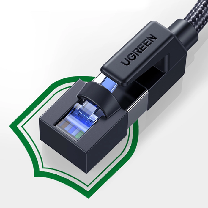 Ugreen - Ugreen Cat8 RJ45 Ethernet Nätverk Kabel 1.5m Copper Core - Svart