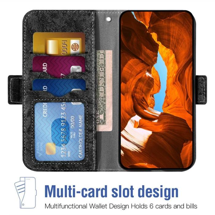 OEM - Samsung Galaxy S26 Plånboksfodral Vattentålig Målning Konstläder - Svart