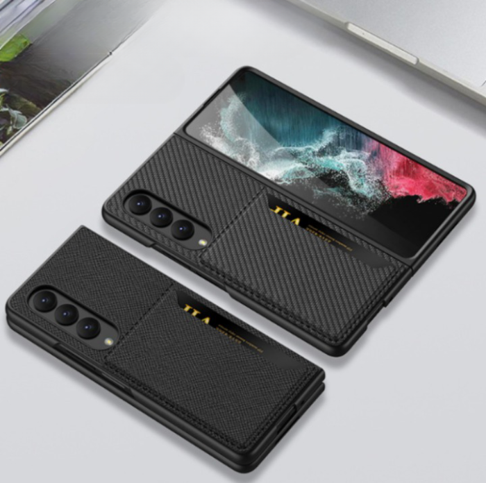 GKK - GKK Galaxy Z Fold 4 Skal Ringhållare Kickstand - Guld