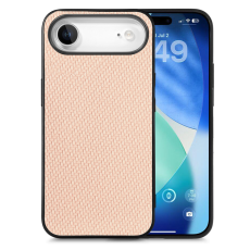A-One Brand - iPhone Air Mobilskal Carbon Fiber PU Läder - Aprikos
