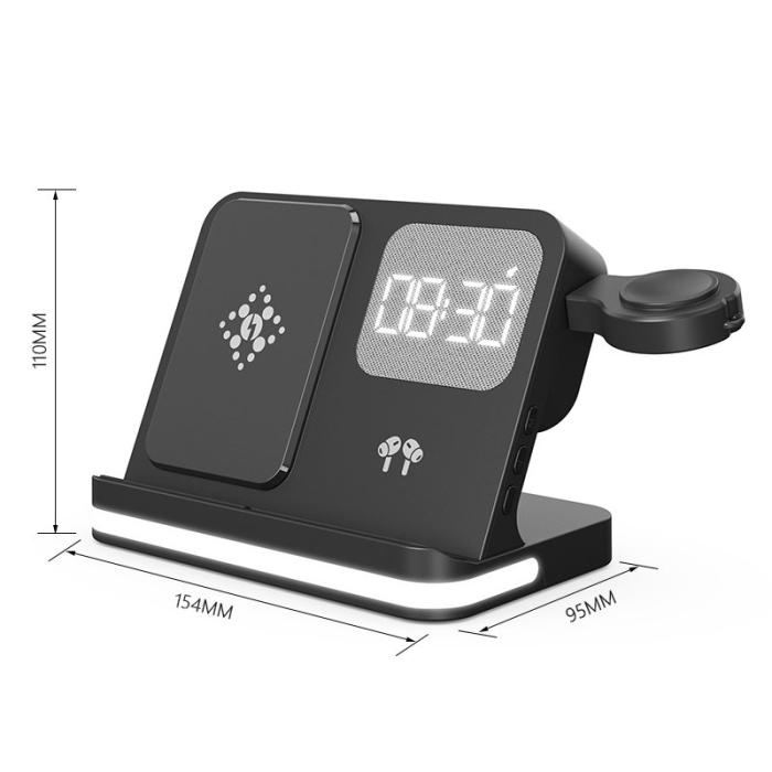 OEM - B-22 3-i-1 Trådlös Laddare 15W för iPhone, Apple Watch, AirPods