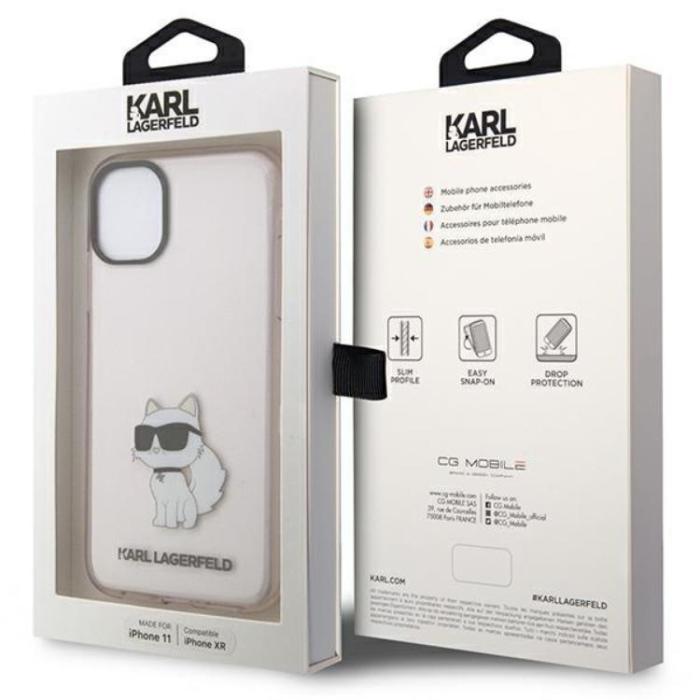 KARL LAGERFELD - Karl Lagerfeld iPhone 11 / XR Mobilskal Ikonik Choupette - Rosa