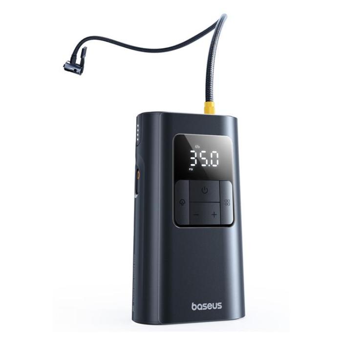 BASEUS - Baseus Däckkompressor med Ficklampa och 6000mAh Powerbank