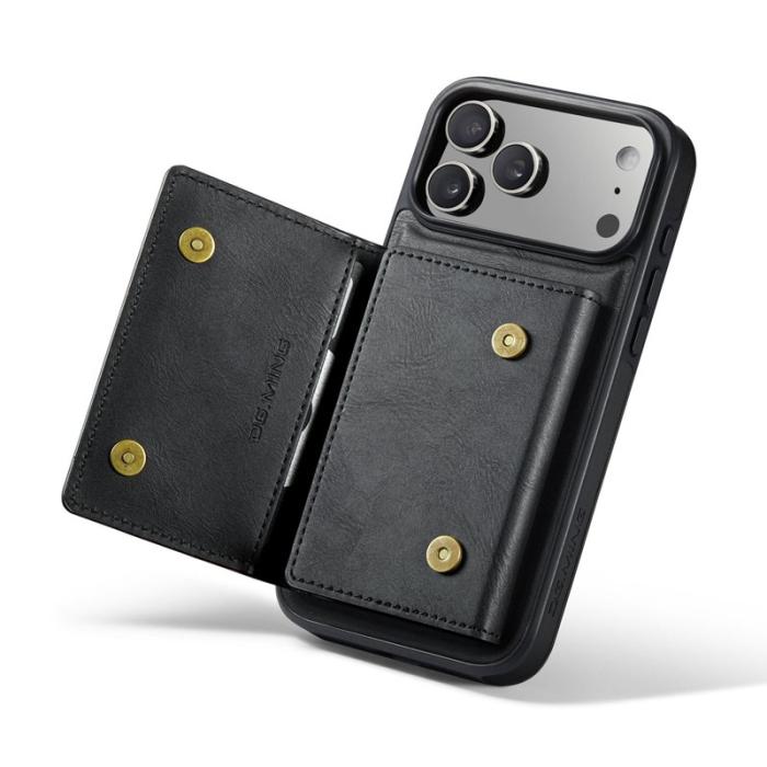 DG.MING - DG.MING M5 Series Mobilskal till iPhone 17 Pro Magnetiskt Konstläder Svart