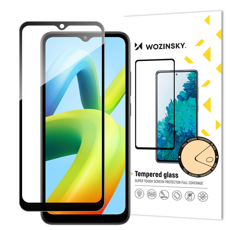 Wozinsky Xiaomi Redmi A1 Plus Härdat Glas Skärmskydd - Svart | 5468 | AlltMobil