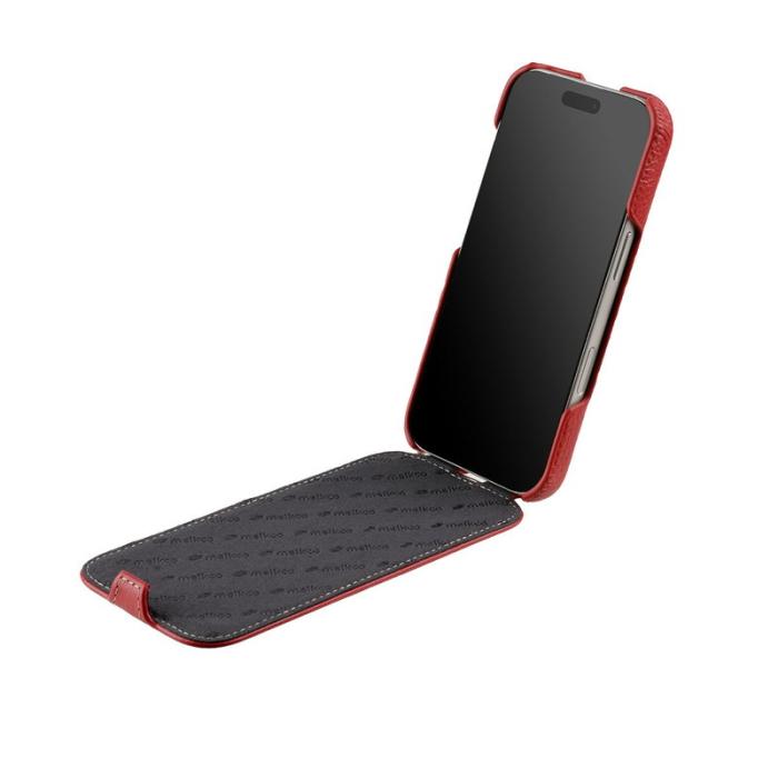 Melkco - MELKCO Mobilskal till iPhone 17 Pro Max Äkta Läder + PC Röd