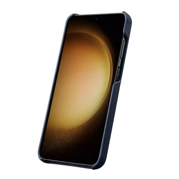 Melkco - MELKCO Mobilskal till Samsung Galaxy S25 Äkta Läder PC Blå