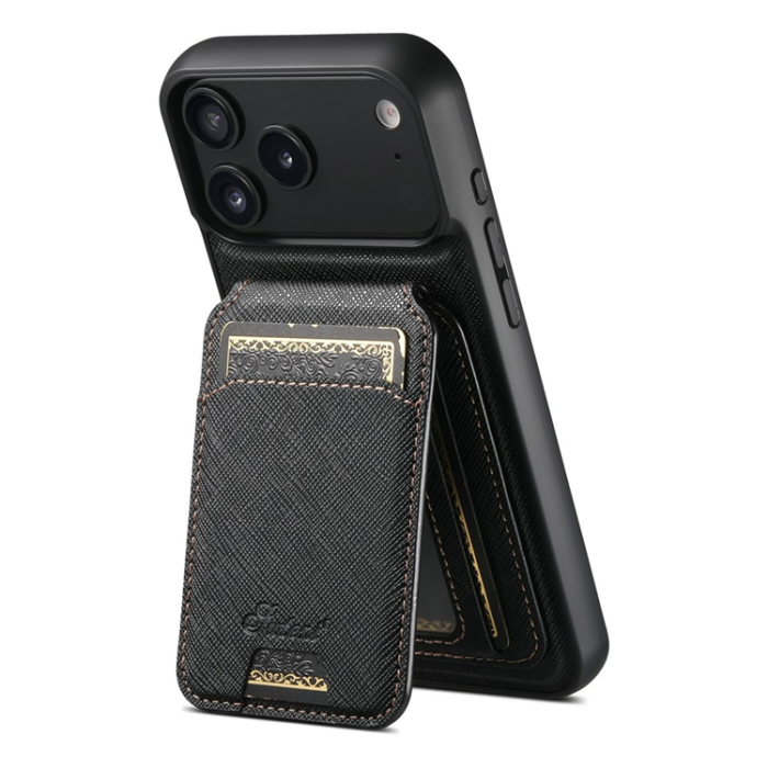 SUTENI - SUTENI iPhone 17 Pro Mobilskal MagSafe Cross Texture H18 - Svart
