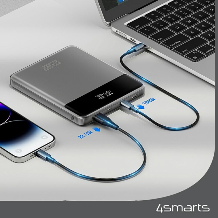 4smarts - 4smarts Powerbank 20000mAh 122.5W Enterprise Slim - Grå