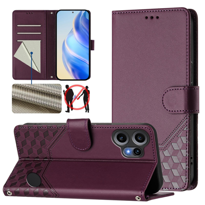 A-One Brand - Nothing CMF Phone 2 Pro Plånboksfodral Imprinted Honeycomb RFID