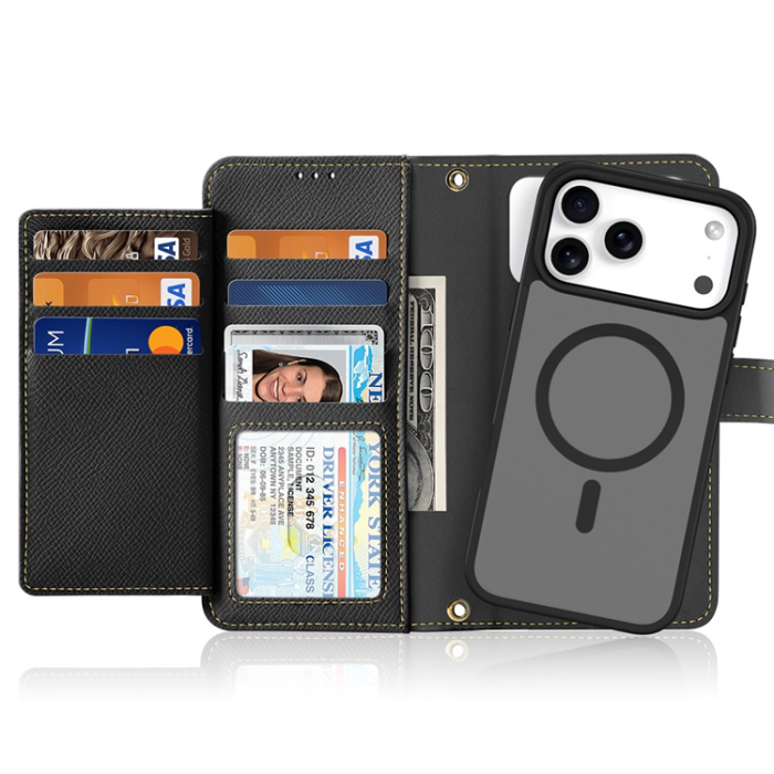 Dux Ducis - Dux Ducis iPhone 17 Pro Plånboksfodral MagSafe Detachable Lawa - Svart