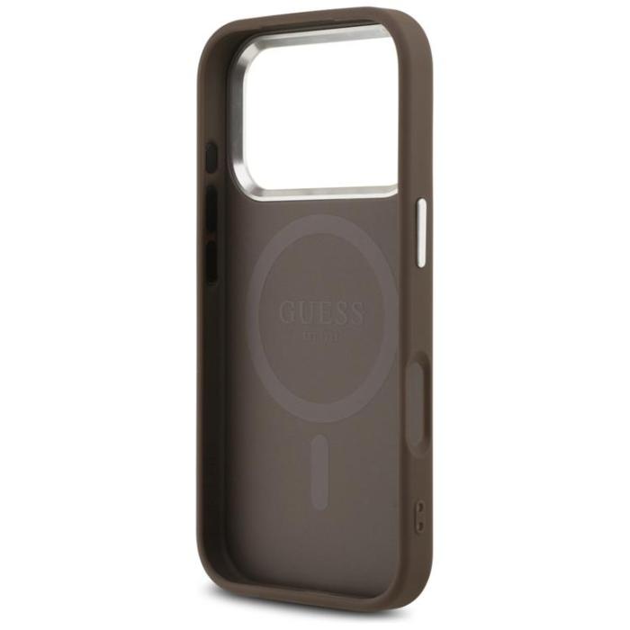 Guess - Guess iPhone 17 Pro Mobilskal MagSafe 4G Triangle Logo - Brun