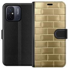 iSecrets - Pl&aring;nboksfodral till Xiaomi Redmi 12C med Gyllene Murstenar