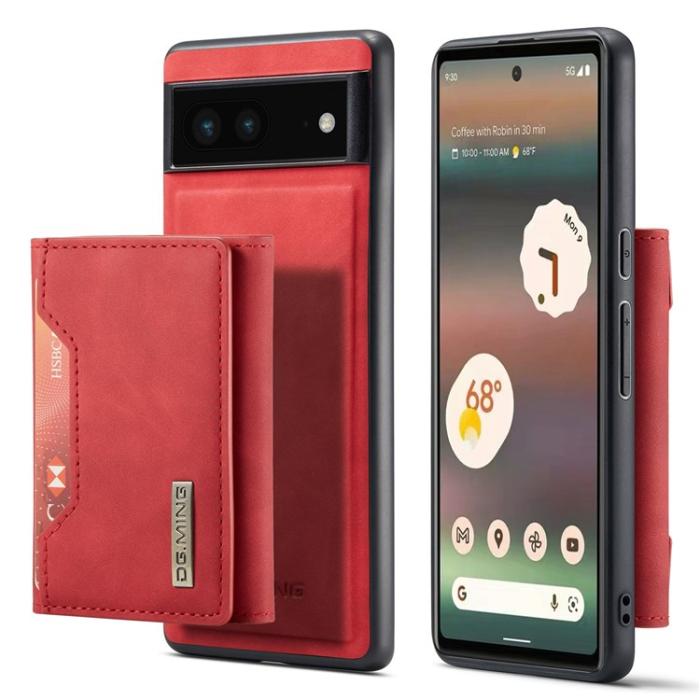 DG.MING - DG.MING Google Pixel 6a Plånboksfodral Detachable 2-in-1 M2 - Röd