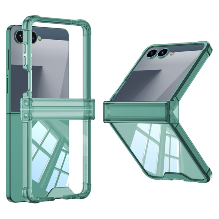 GKK - GKK Galaxy Z Flip 7 Mobilskal Airbag Hinge Shockproof - Grön