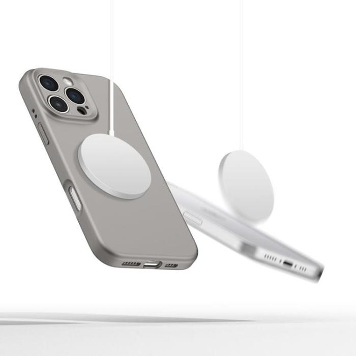 Tech-Protect - Tech-Protect iPhone 16 Pro Mobilskal Magsafe Liquid Silikon - Grå