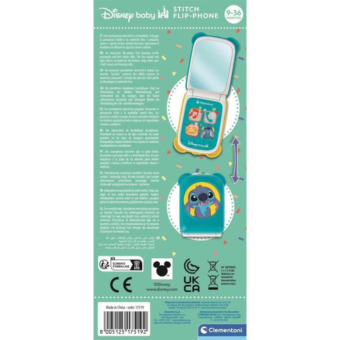 CLEMENTONI - CLEMENTONI Disney Baby Stitch Flip Phone
