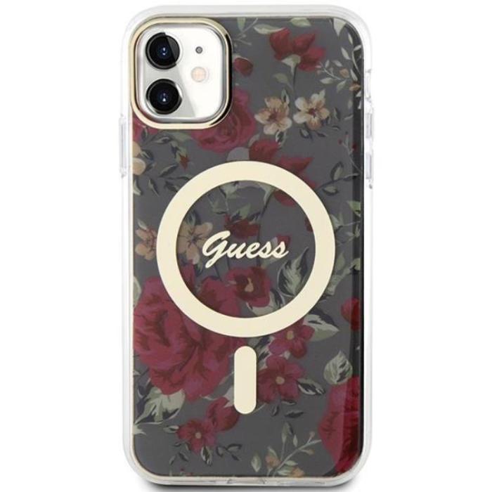 Guess - Guess iPhone 11/XR Mobilskal Magsafe Flower - Grön/Khaki