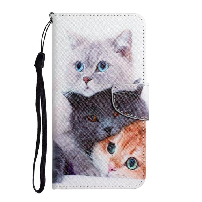 OEM - Mobilfodral för Samsung Galaxy S26 Ultra Konstläder - Tre katter