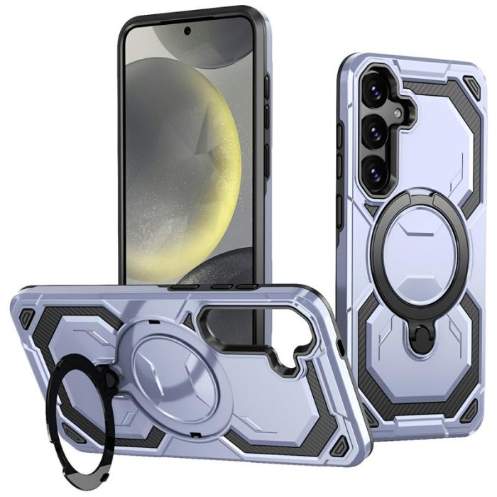 OEM - Mobilskal för Samsung Galaxy S26 Magnetiskt Ring Kickstand PC + TPU - Ljusblå