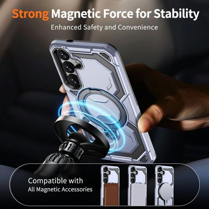 OEM - Mobilskal för Samsung Galaxy S26 Magnetiskt Ring Kickstand PC + TPU - Ljusblå