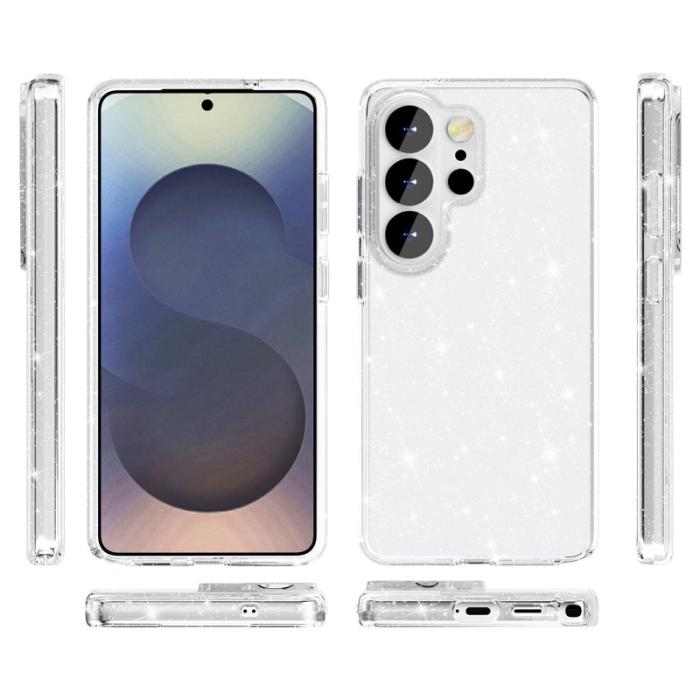 OEM - Mobilskal för Samsung Galaxy S26 Ultra Glittrande TPU + PC - Vit