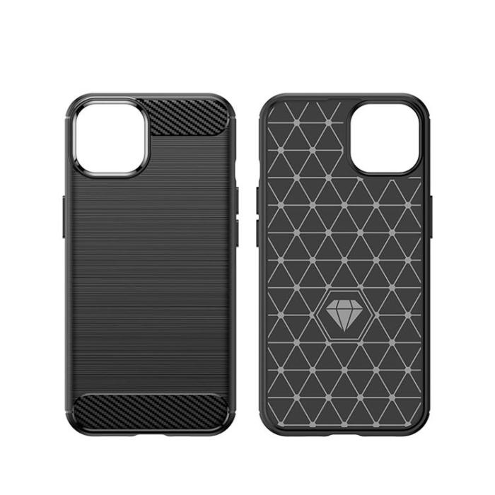 OEM - iPhone 15 Mobilskal Carbon Flexible - Svart