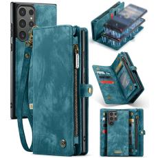 Caseme - CASEME Mobilskal till Samsung Galaxy S24 Ultra Konstl&auml;der med Pl&aring;nboksfodral Bl&aring;
