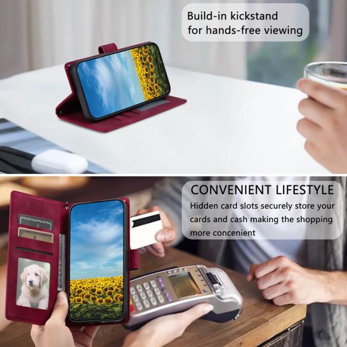 OEM - Samsung Galaxy S26 Plånboksfodral Impräntad Totem Konstläder - Rosa