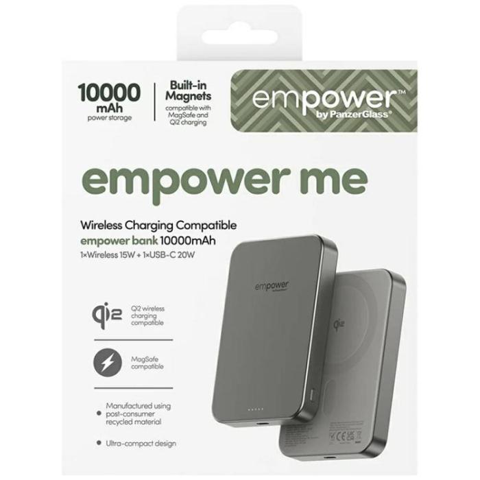 PanzerGlass - Empower by PanzerGlass MagSafe Trådlös Powerbank 10000mAh - Titanium
