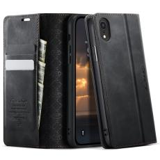 Caseme - CASEME 033 iPhone XR Fodral RFID-Skydd Konstl&auml;der Svart