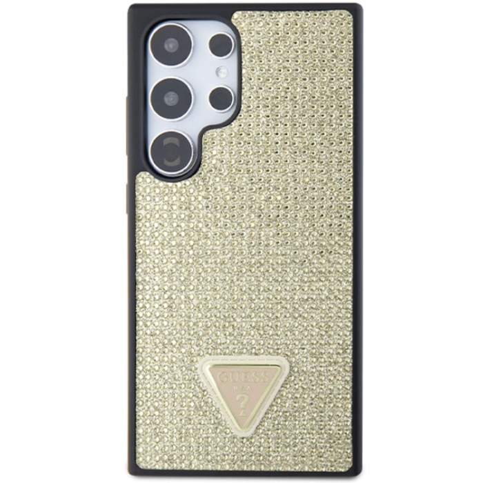 Guess - Guess Galaxy S24 Ultra Mobilskal Rhinestone Triangle - Guld
