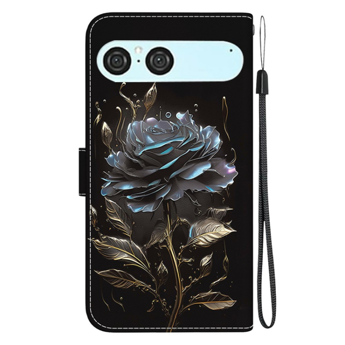 A-One Brand - Sony Xperia 10 VII Plånboksfodral Pattern Printing - Svart Rose
