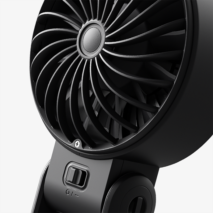Jisulife - Jisulife Bärbar USB Handfläkt 3600 mAh Fan Life7 - Svart