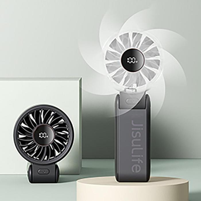 Jisulife - Jisulife Bärbar USB Handfläkt 3600 mAh Fan Life7 - Svart