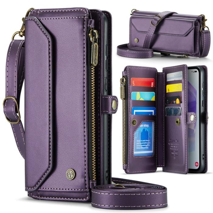 Caseme - CASEME Plånboksfodral Konstläder för Samsung Galaxy A55 5G - Lila