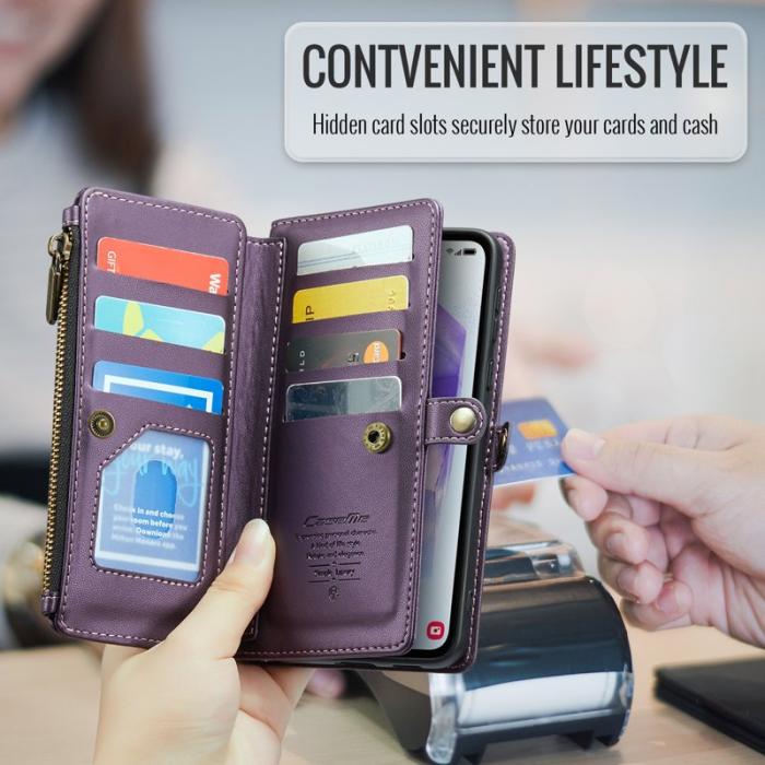 Caseme - CASEME Plånboksfodral Konstläder för Samsung Galaxy A55 5G - Lila