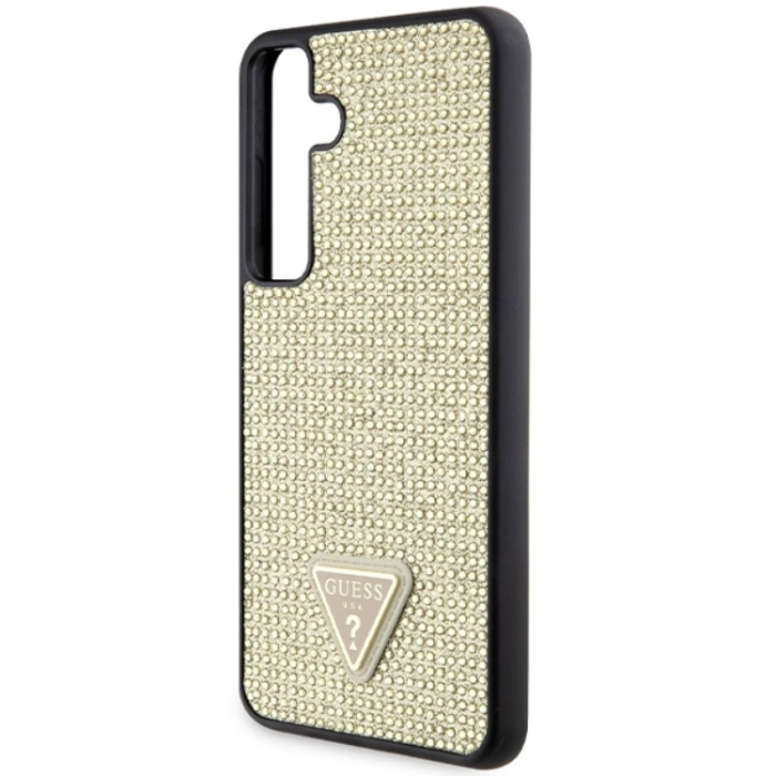 Guess - Guess Galaxy S24 Plus Mobilskal Rhinestone Triangle - Guld